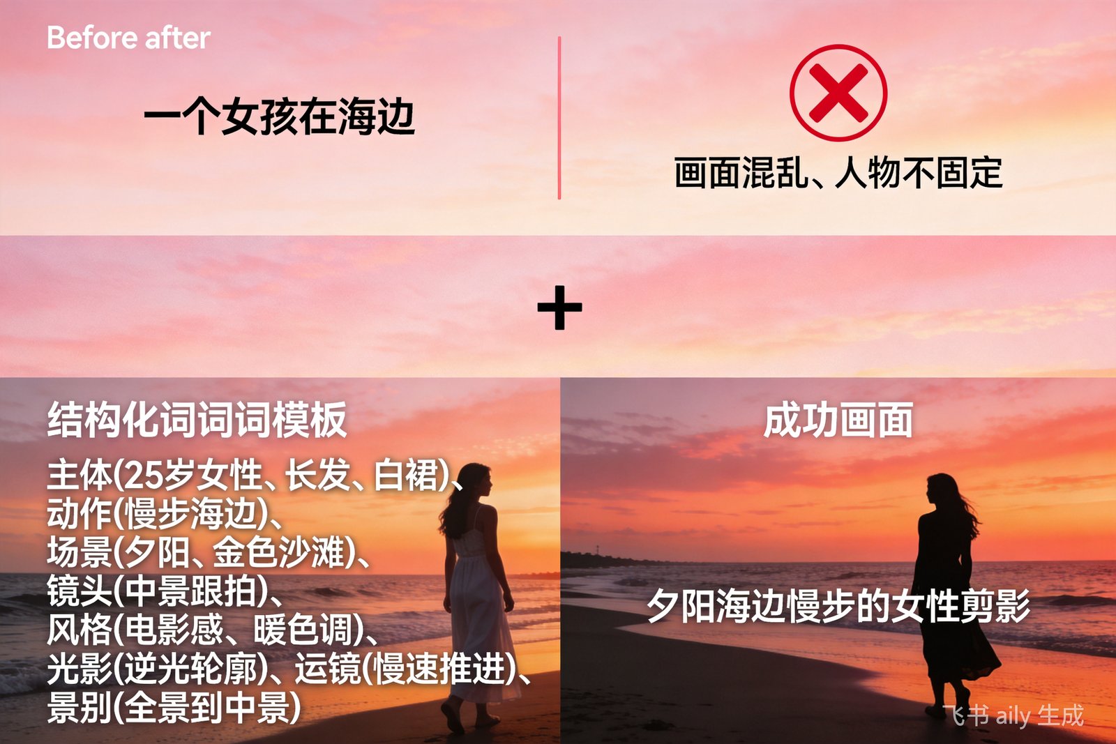 AI 视频提示词黄金结构:把 8 要素变成可复用模板 8要素提示词实战模板示例